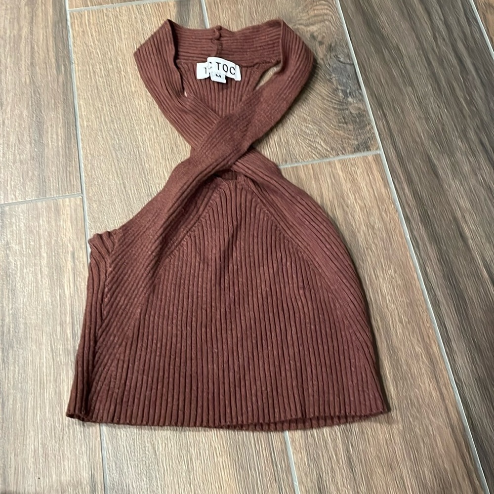 Brown Knit Halter